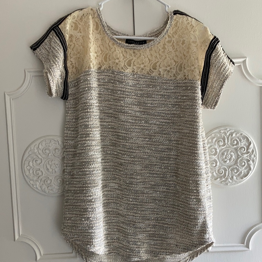 Sanctuary Lace Tweed Knit